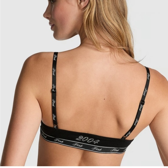 PINK Victoria's Secret Black Triangle Bra - Picture 2 of 8